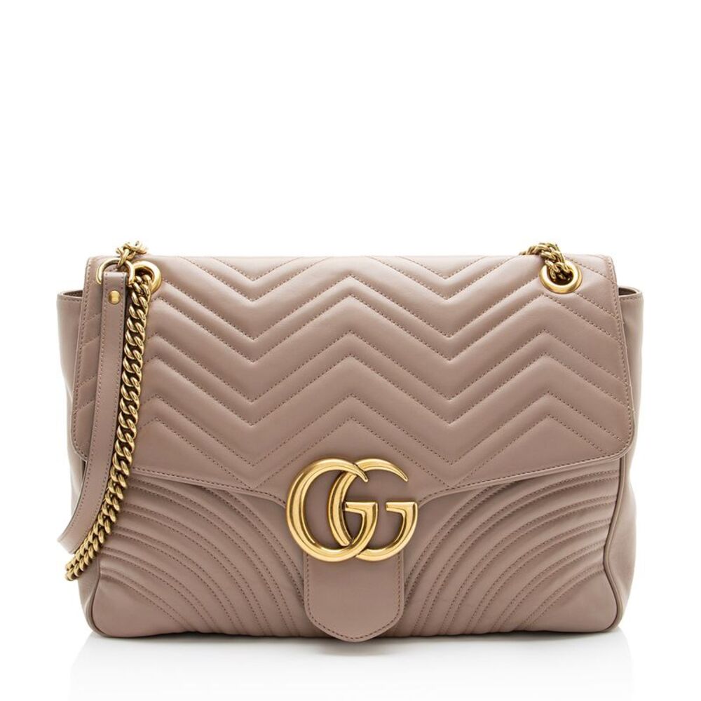 Gucci Matelasse Leather GG Marmont XL Flap Bag